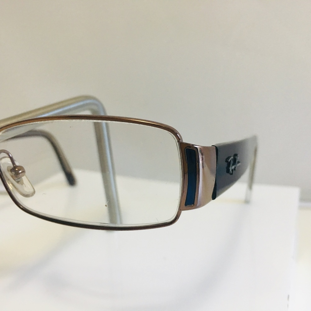 Ray Ban Eyeglasses 6082 2531. Brown Rectangular